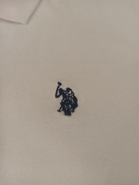 U.S. Polo Assn. Men's White Short-Sleeve Polo Shirt Size Medium